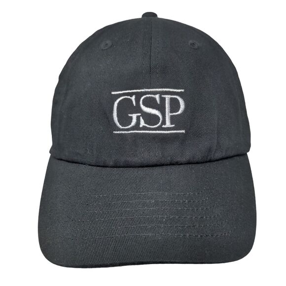 GSP Slideback Hat Black One Size Adjustable Embroidered American Flag 6 Panel - Picture 1 of 7